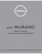 NISSAN MURANO 2023 OWNERS MANUAL